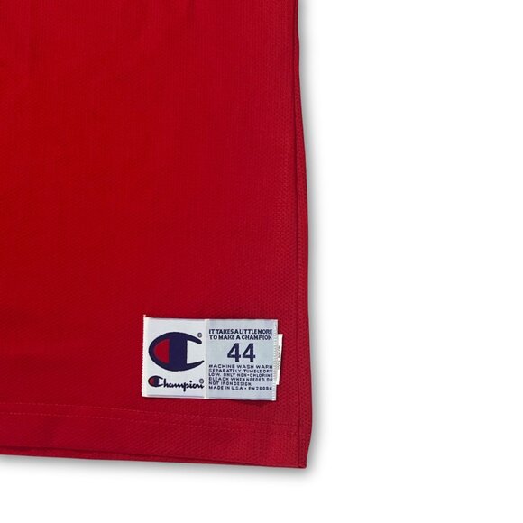 Vintage Hakeem Olajuwon Houston Rockets Champion Jersey Red/White/Yellow Size 44 - Picture 5 of 6